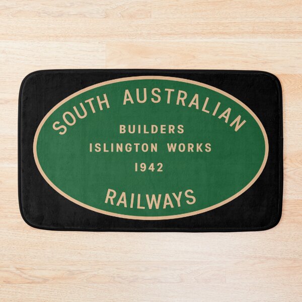 Item preview, Islington South Australian Railways builders plate 1942 designed and sold by Green-over-red.