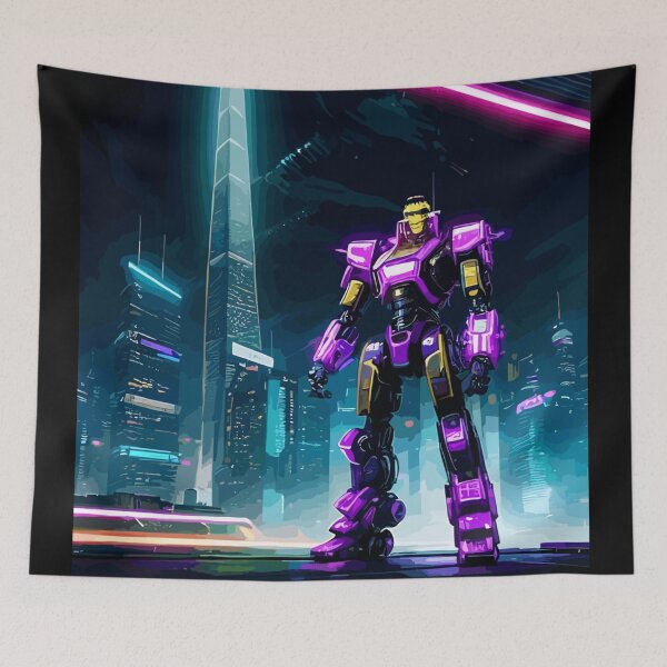 Item preview, Neon Night Robot: The Awakening of the Machine. Punk. Neon designed and sold by BRINDELEGARD.