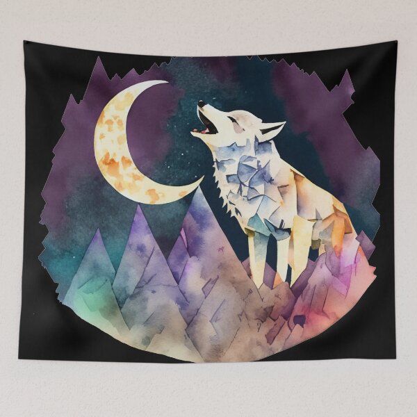 Item preview, wolf at night designed and sold by czarnyfeniks.