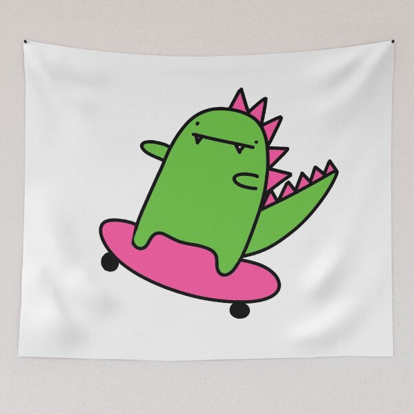 Item preview, Dino on a skateboard designed and sold by HummingGhost.
