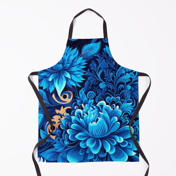 Item preview, Floral blue pattern designed and sold by siwabudda.