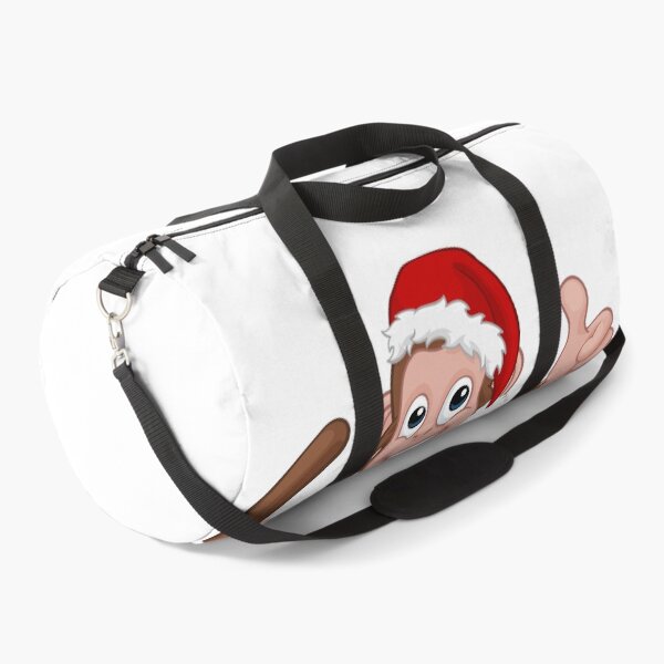 Item preview, Monkey Lovers Gifts - Merry Christmas Funny Monkey Cartoon Character in Santa Hat designed and sold by Black Queens.