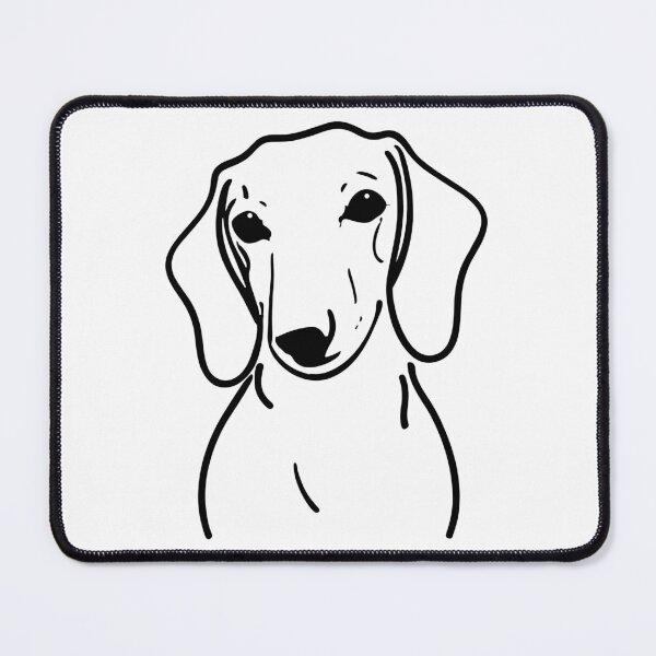 Item preview, Dachshund drawing designed and sold by greenpandaprint.