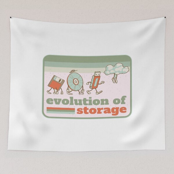 Item preview, Funny Computer Cloud Storage Evolution designed and sold by EdStark.