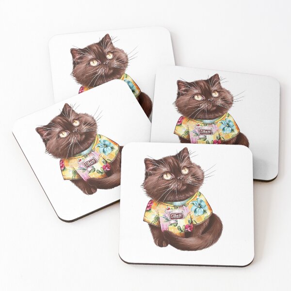 Item preview, Stylish cat wearing a summer shirt designed and sold by aliyehc.