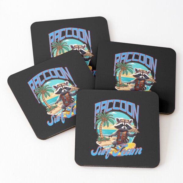 Item preview, A cool raccoon surfboarding designed and sold by Animal world designs.