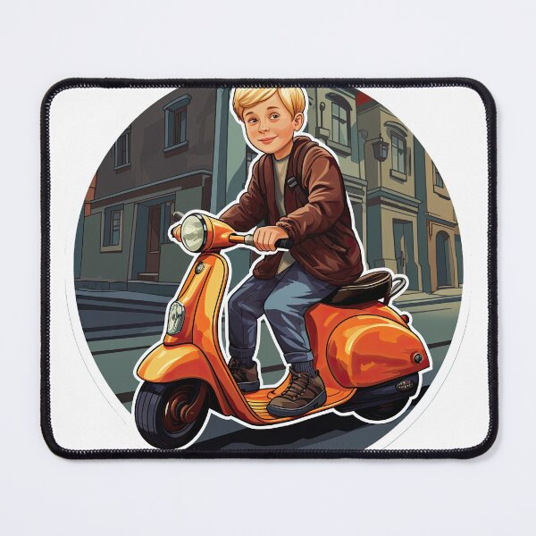 Item preview, Blond boy on a motorcycle designed and sold by abmkf.