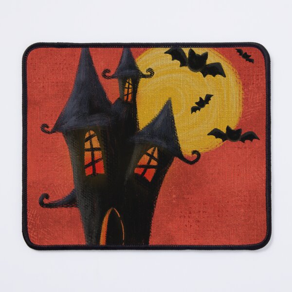 Item preview, Scary castle at sunset on Halloween designed and sold by Yuliya Papova.