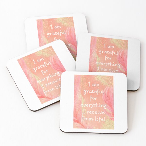 Item preview, I Am Grateful for Everything I Receive from Life Affirmation designed and sold by What Your Mind Needs.