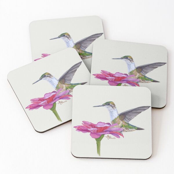Item preview, Zinnia Loving Humminbird designed and sold by Angeles M. Pomata.