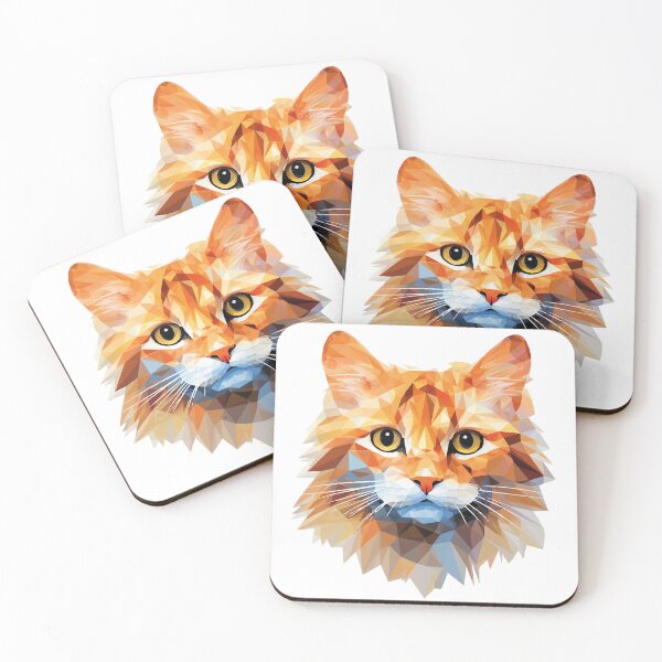 Item preview, Low poly cat - Orange cat in low polygon art designed and sold by Dahlann.