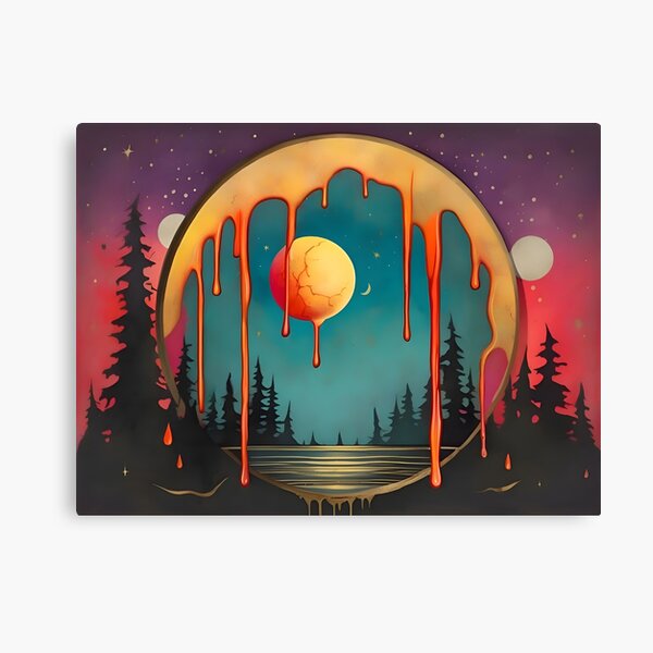 The moon ✨🌙  Diy canvas art, Cute canvas paintings, Circle canvas