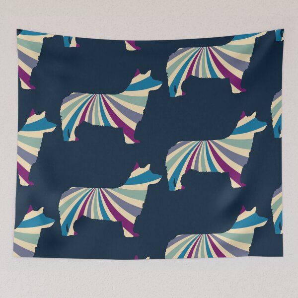 Item preview, Swedish Vallhund Bobtail in Retro pattern designed and sold by ODINDISA.