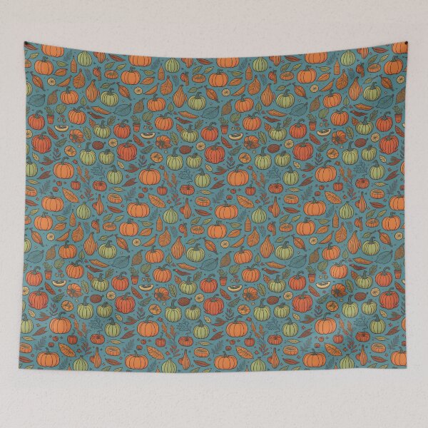Item preview, Pumpkins Thanksgiving Autumn Fall Leaves Halloween Gourds Seeds designed and sold by CoffeeIsATrip.