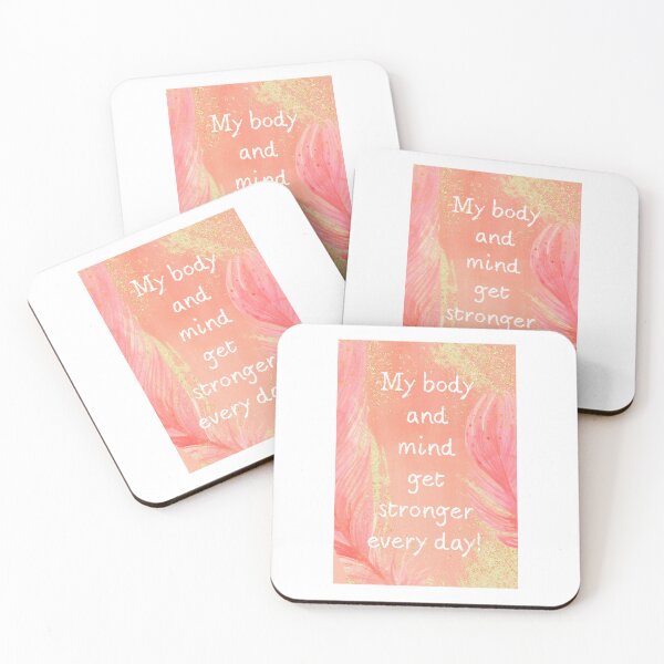 Item preview, My Body and Mind Get Stronger Every Day Affirmation designed and sold by What Your Mind Needs.