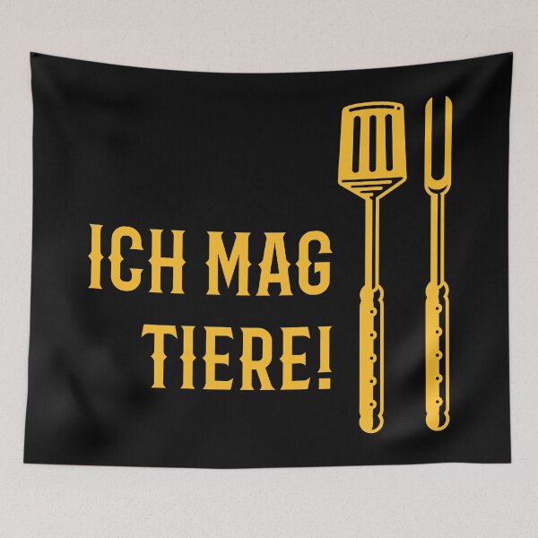 Item preview, I like animals! (barbecue cutlery / gold) designed and sold by Roderix.
