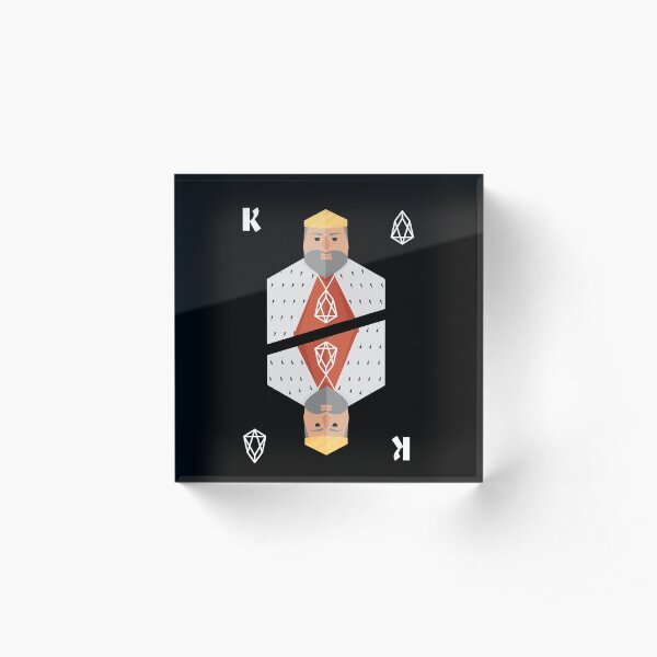 EOS Cryptocurrency King Acrylic Block