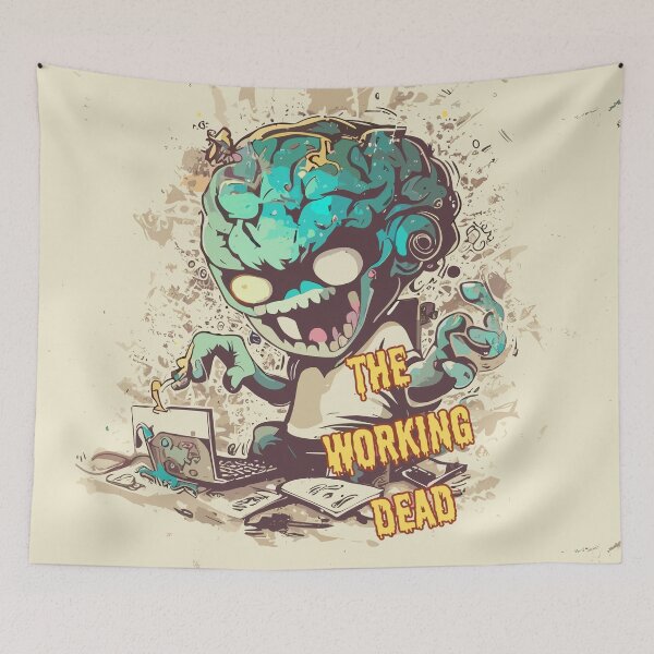 Item preview, The Working Dead - Funny zombie worker designed and sold by TomFrontierArt.