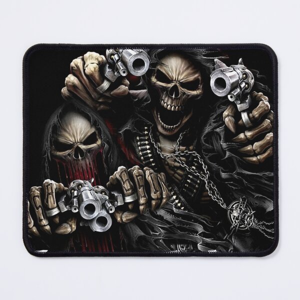Item preview, Born To Shit Forced To Wipe 2 Funny Skull Badass Skeleton with Guns Meme designed and sold by KelvinWelch.