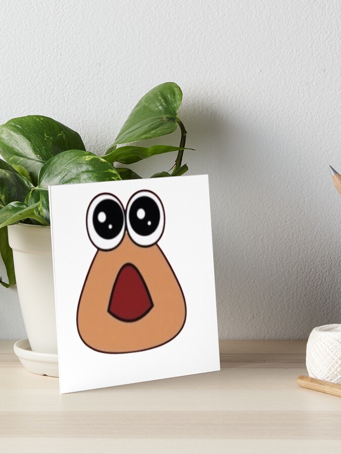 hungry pou :( Sticker for Sale by Neesu