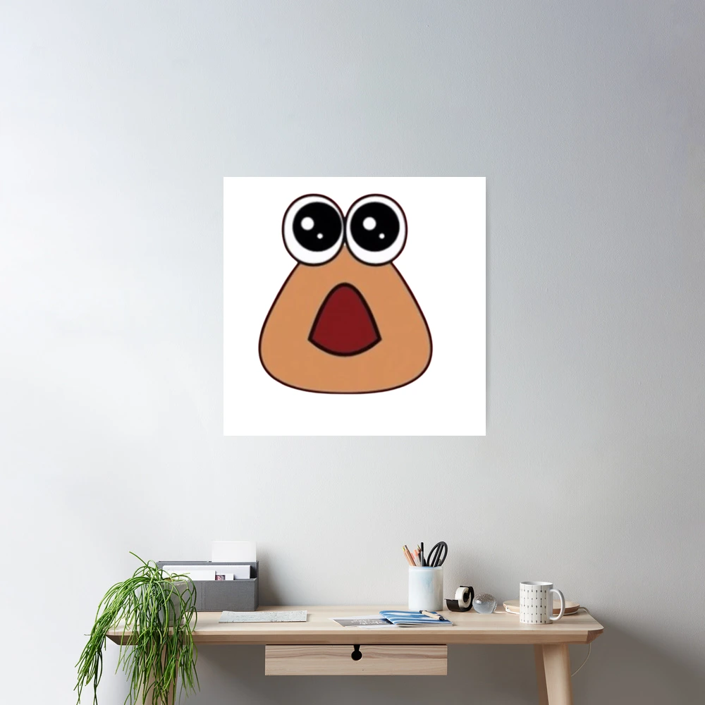 hungry pou :( Sticker for Sale by Neesu