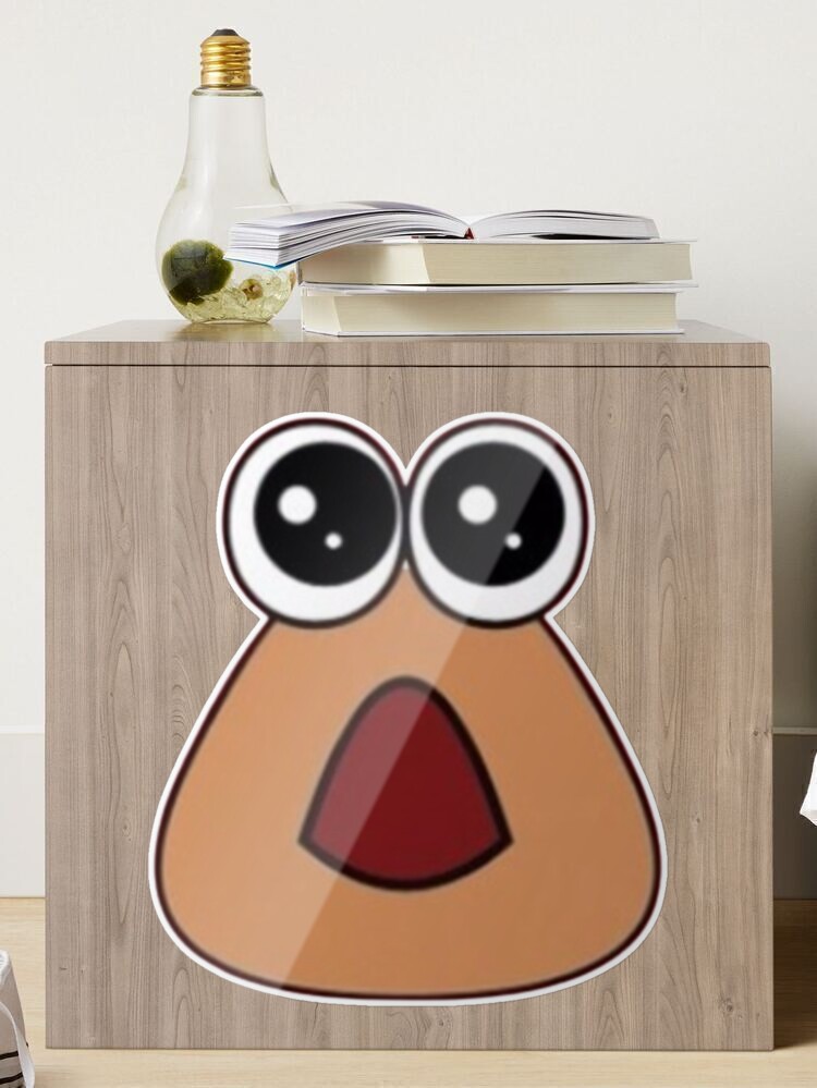 hungry pou :( Sticker for Sale by Neesu