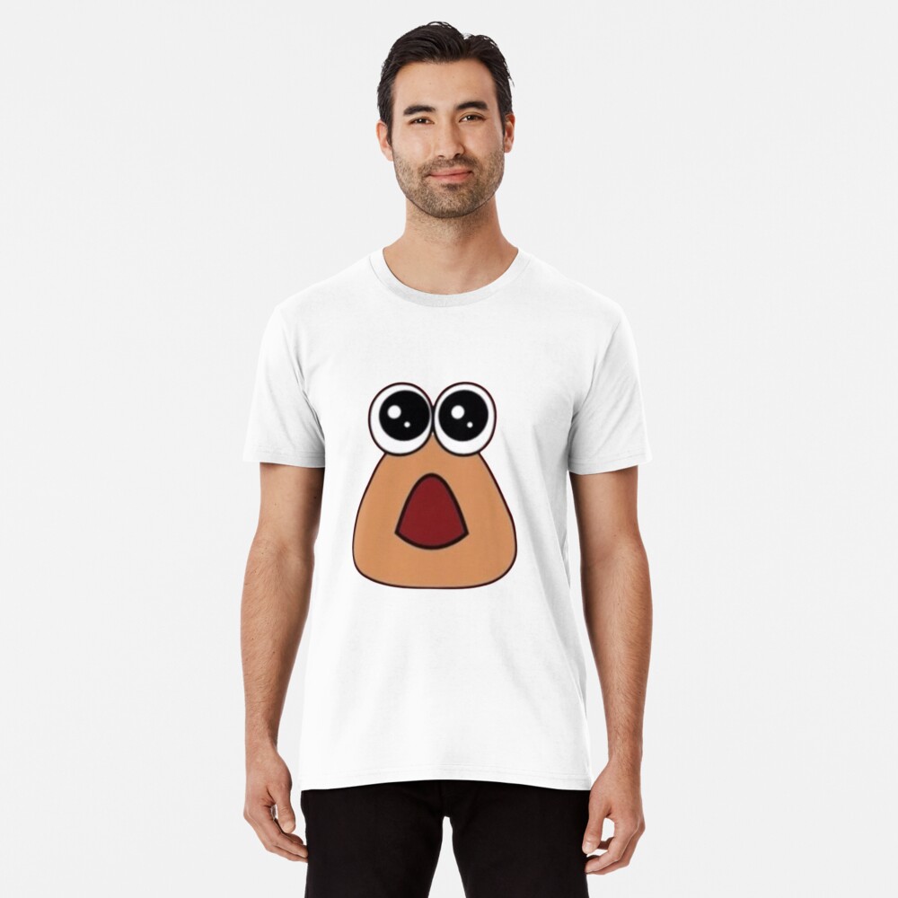 Hungry Pou logo with text - T-Shirt