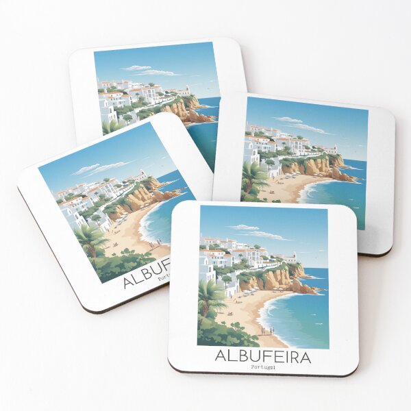 Item preview, A Vintage Travel Illustration of Albufeira - Portugal  designed and sold by GoodOldVintage.
