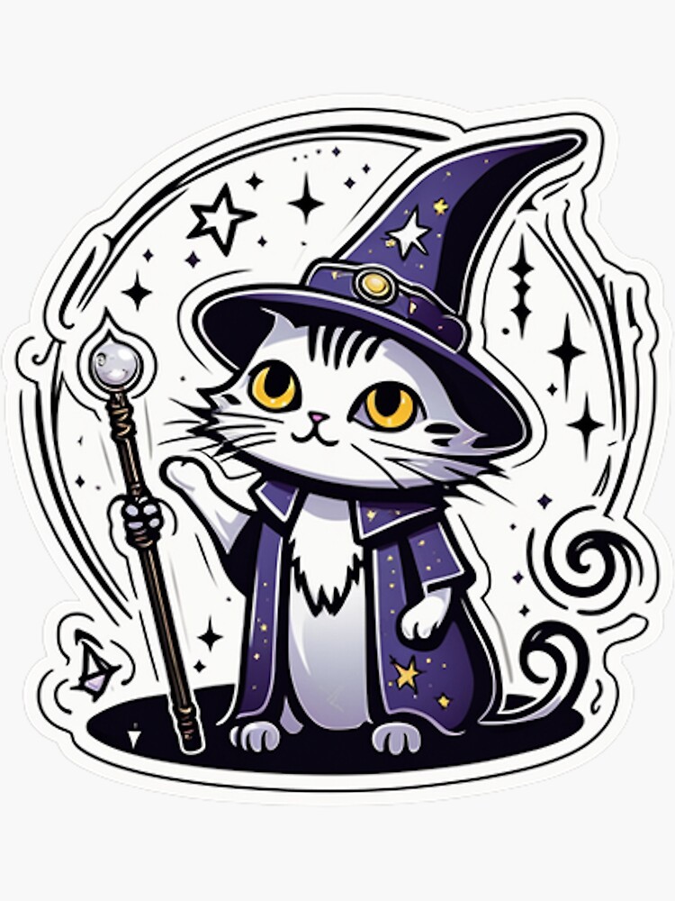 Cat with cheap magic wand