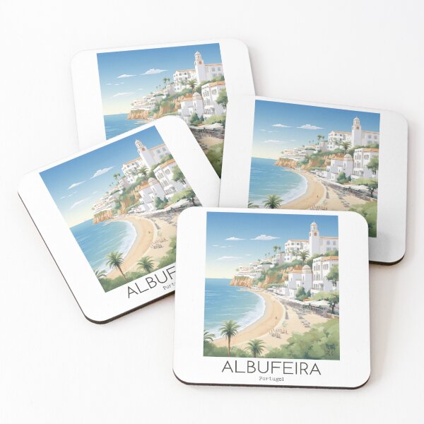 Item preview, A Vintage Travel Illustration of Albufeira - Portugal  designed and sold by GoodOldVintage.