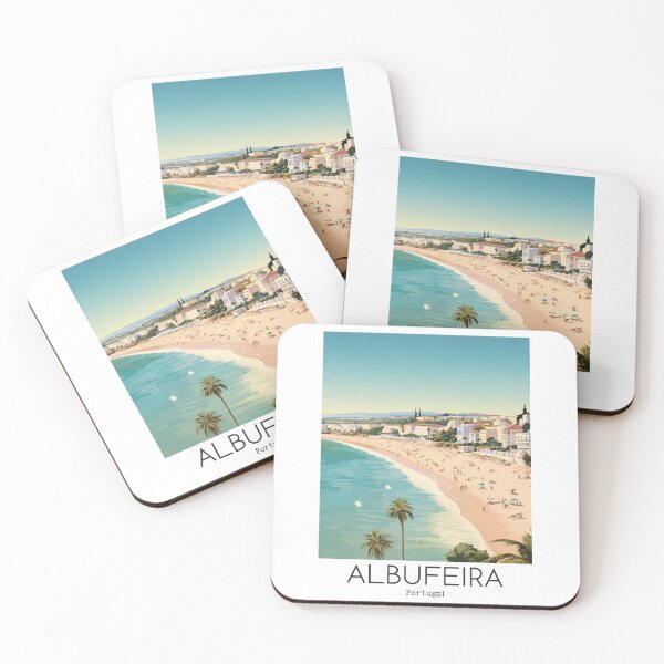 Item preview, A Vintage Travel Illustration of Albufeira - Portugal  designed and sold by GoodOldVintage.