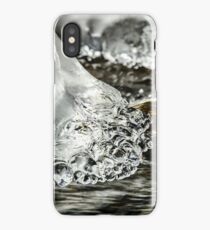 Abstract close-up view of ice in the river, winter in mountains, Germany iPhone Case