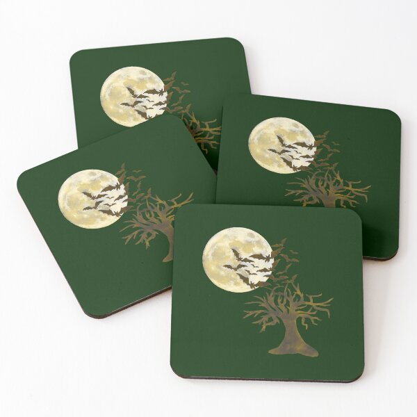 Item preview, gnarled halloween tree with bats, great horror graphics designed and sold by berneiceschowal.