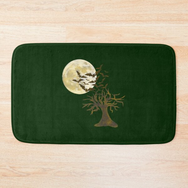 Item preview, gnarled halloween tree with bats, great horror graphics designed and sold by berneiceschowal.
