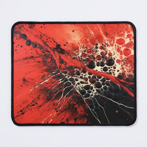 Item preview, Bordeaux Dreams: Red and Black Abstract Reverie print Emberglow Mirage designed and sold by ScarsAndShadows.