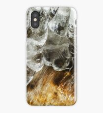 Abstract close-up view of ice in the river, winter in mountains, Germany iPhone Case