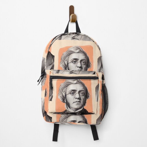 Item preview, English Novelist William Makepeace Thackeray - orange - illustration designed and sold by Litstoy.