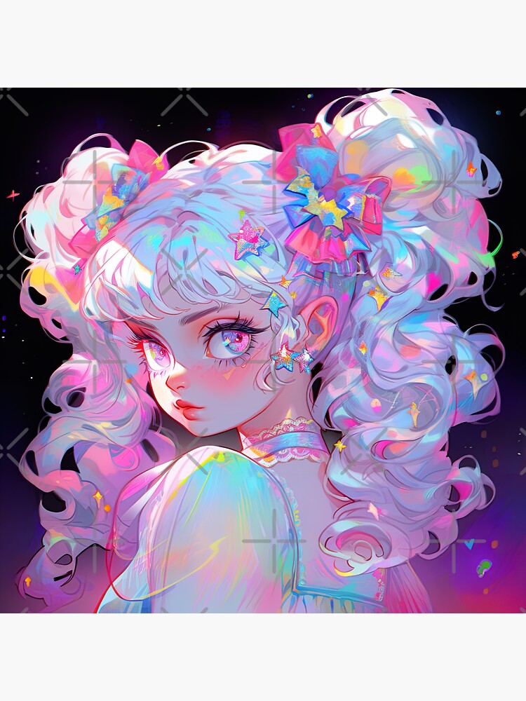 Beautiful Curly Pigtails Anime Girl | Poster