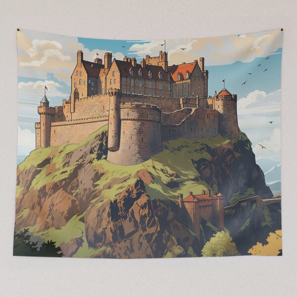 Item preview, A Vintage Travel Illustration of Edinburgh - Scotland  designed and sold by GoodOldVintage.