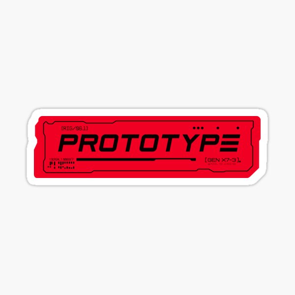 Artikel-Vorschau von Prototype X7 type decal label light red , designt und verkauft von Arez Xzan.