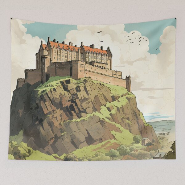 Item preview, A Vintage Travel Illustration of Edinburgh - Scotland  designed and sold by GoodOldVintage.