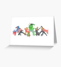 Tarjeta de felicitación Superheroes