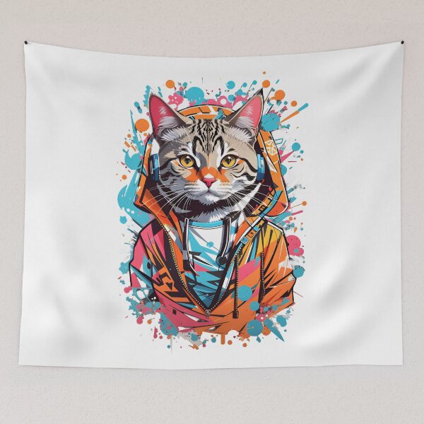 Item preview, Cat ,Graffiti ,Vibrant designed and sold by ratchawoot.