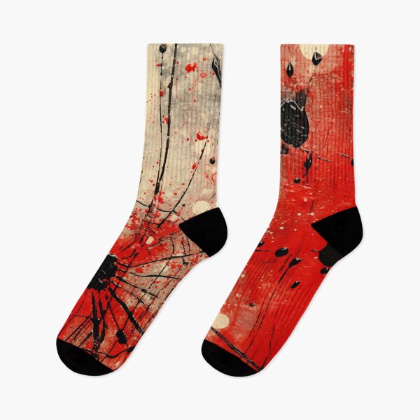 Item preview, Bordeaux Dreams: Red and Black Abstract Reverie print Opulent Obsidian Merlot designed and sold by ScarsAndShadows.