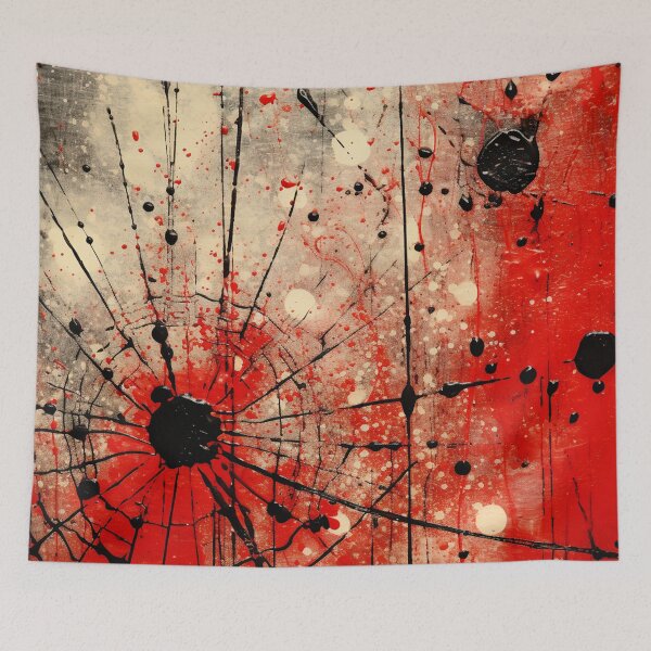 Item preview, Bordeaux Dreams: Red and Black Abstract Reverie print Opulent Obsidian Merlot designed and sold by ScarsAndShadows.