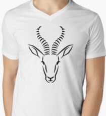 Springbok head Men's V-Neck T-Shirt