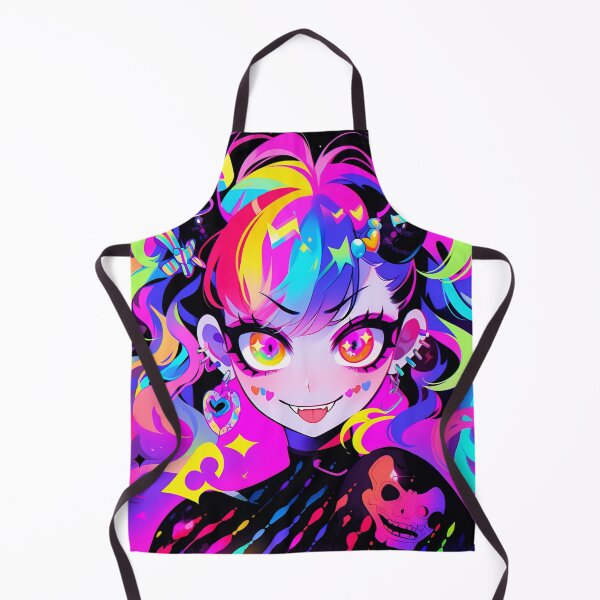 Item preview, Bright Neon Horned Demon Anime Girl designed and sold by bubblegoth.