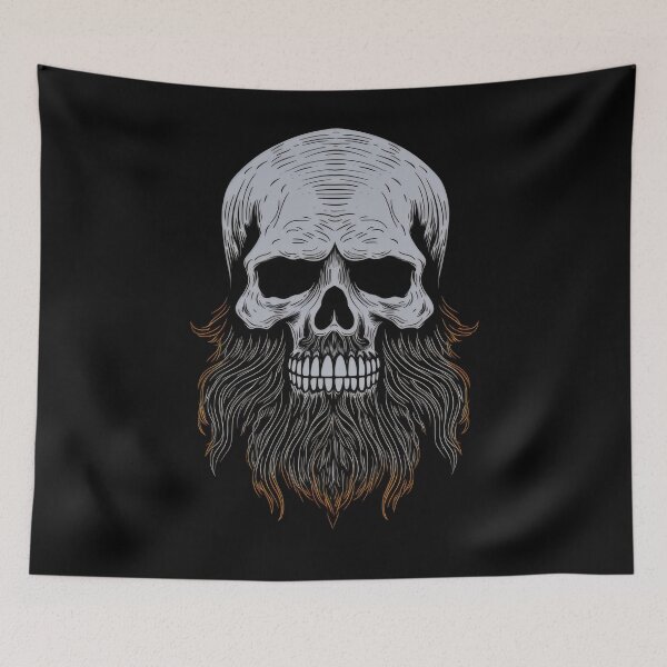 Item preview, Skull with Beard designed and sold by Merchgard.