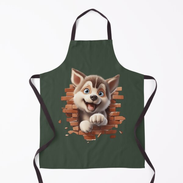 Item preview, Raza de perro husky siberiano saliendo de la pared #8 designed and sold by DogDigiArt.