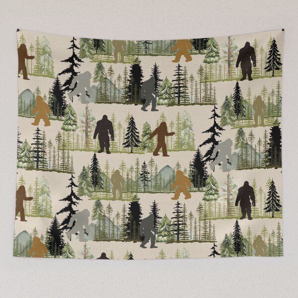 Item preview, BigFoot in forest among the Pine Trees designed and sold by Bridgett3602.